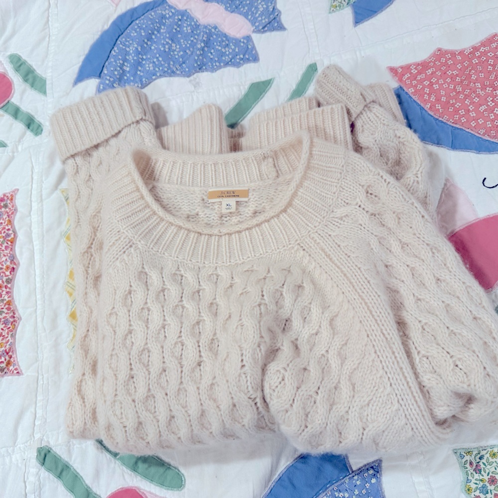 Jcrew Cashmere Fisherman Knit